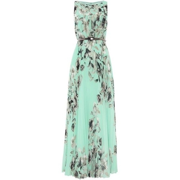 Eliza J Dresses & Skirts - Eliza J Womens Mint Green Floral Maxi Dress Size 6